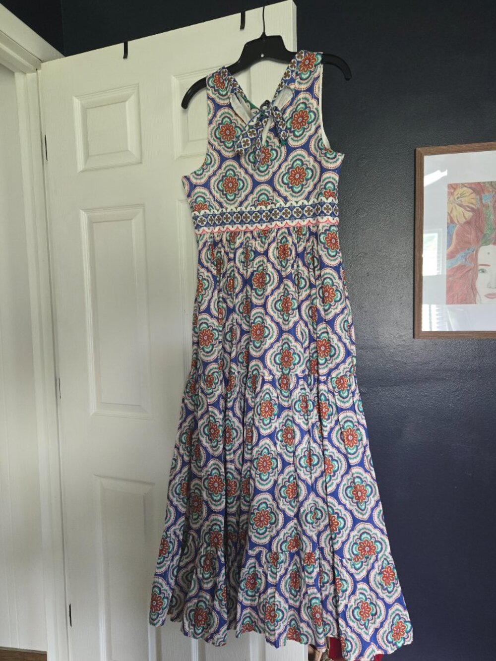 Boden Serena Cotton Tie Maxi Dress - Worn Once - Picture 2 of 3